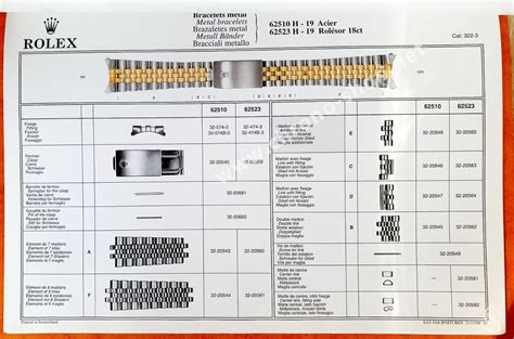 rolex spares bracelets|Rolex replacement parts list.